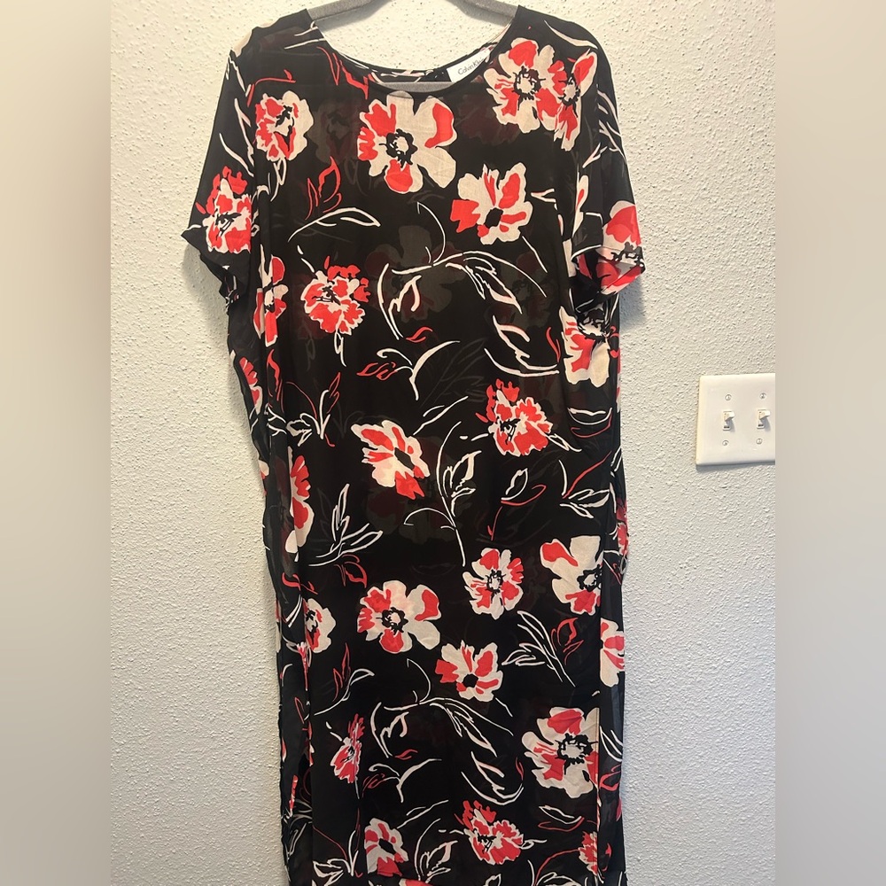 Sheer Black and Red Dress